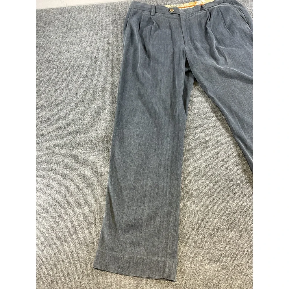 Tommy Bahama Pleated Dress Pants Men's 34x30 Gray Casual Business Trousers
